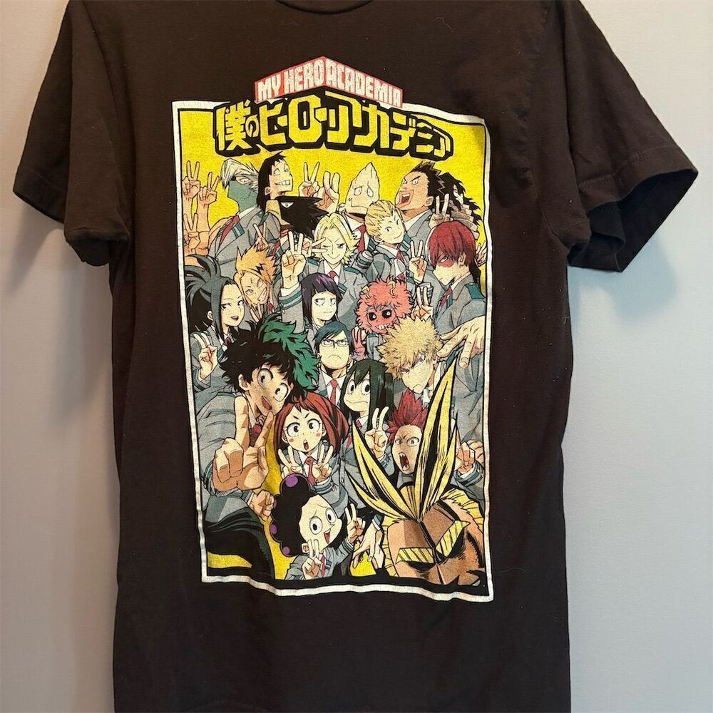 *3/$15 My Hero Academia, Anime Men's Medium Black Graphic Tee Anime Shirt - Picture 1 of 5